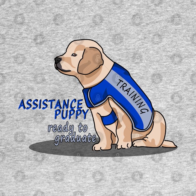 Assistance Puppy Ready to Graduate: Golden Retriever Cutie by Fun Funky Designs